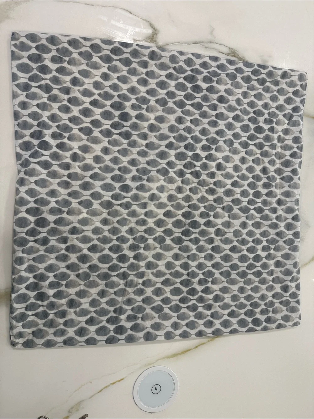 Set of 2! 26x26 shams West Elm Gray and White Dot Pattern Pillow Cover
